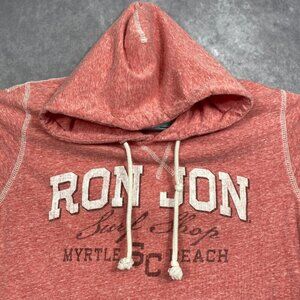RON JON Surf Shop Hoodie Womens Medium Red Chambray Myrtle Beach J. America